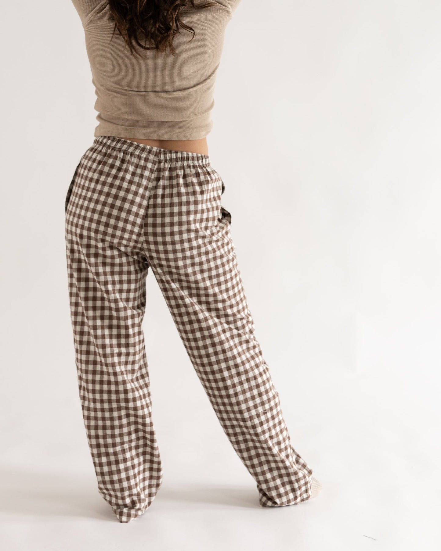 woman's plum butter pants